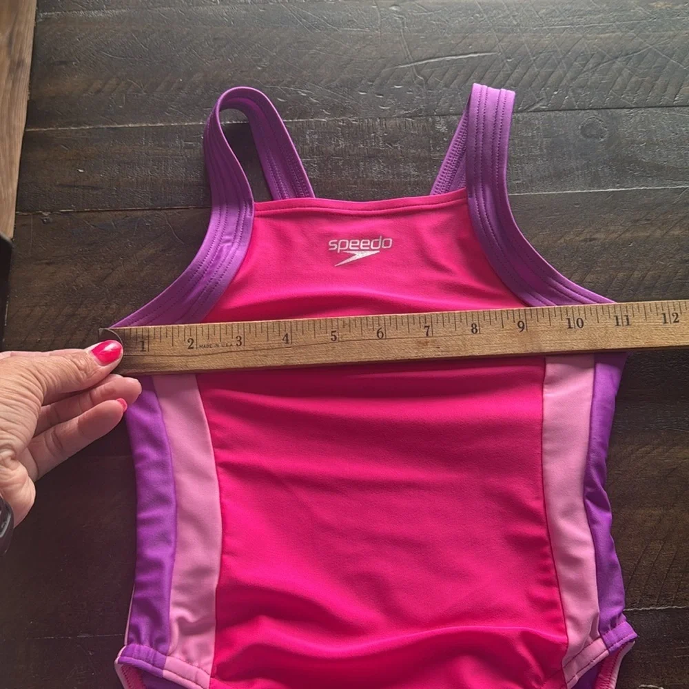 Speedo Kids Swim One Piece - Pink and Purple size xs